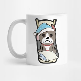 Cute grey dog is going to bed Mug